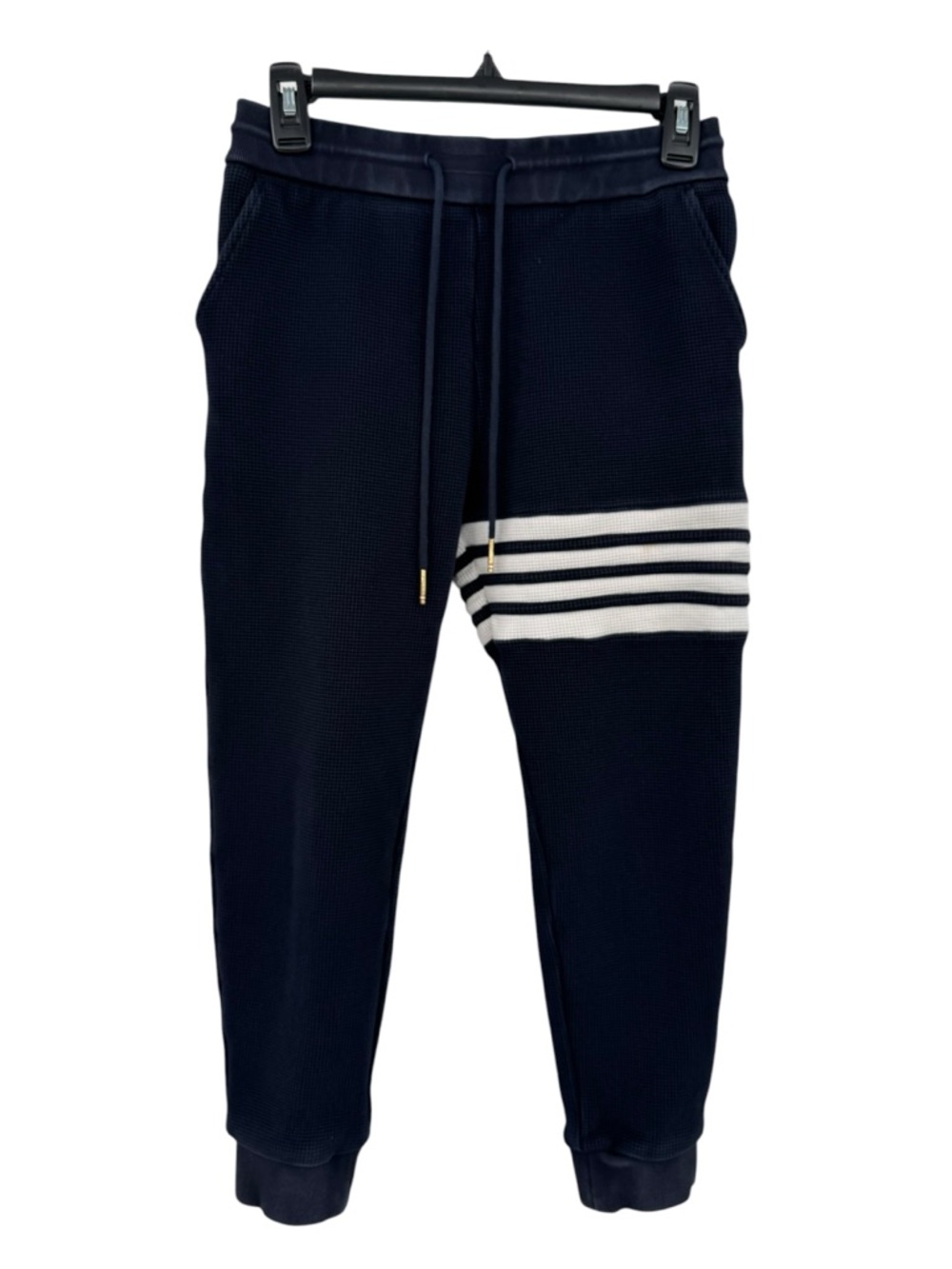 Thom Browne Navy Cotton Distressed Jogger 0